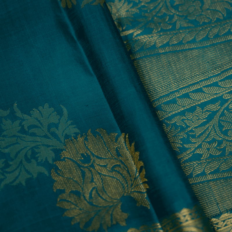 Plantation Green Kanchipuram with Kodi Jacquard Plantation Green Kanchipuram with Kodi Jacquard