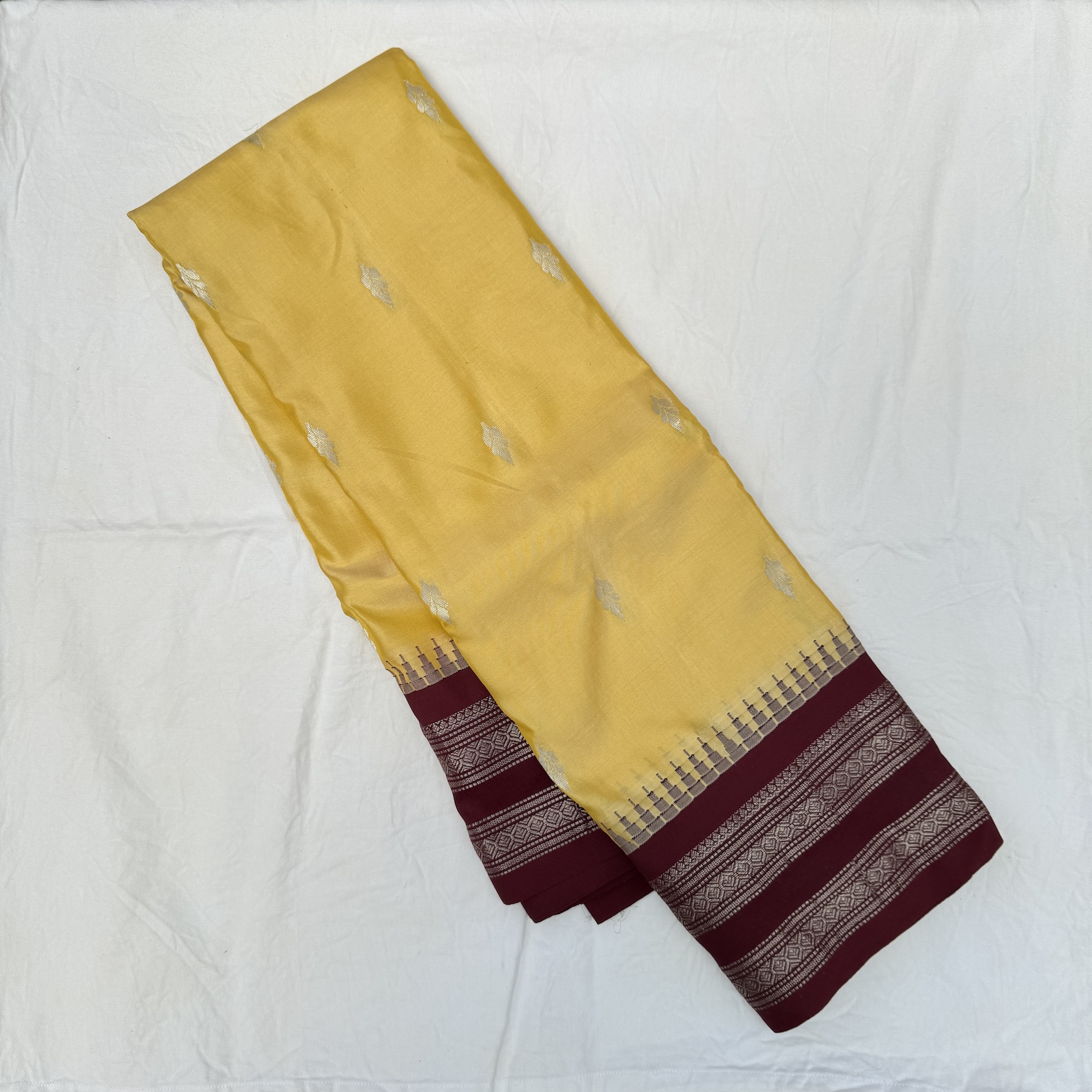 Marigold Yellow Silk Saree Marigold Yellow Silk Saree