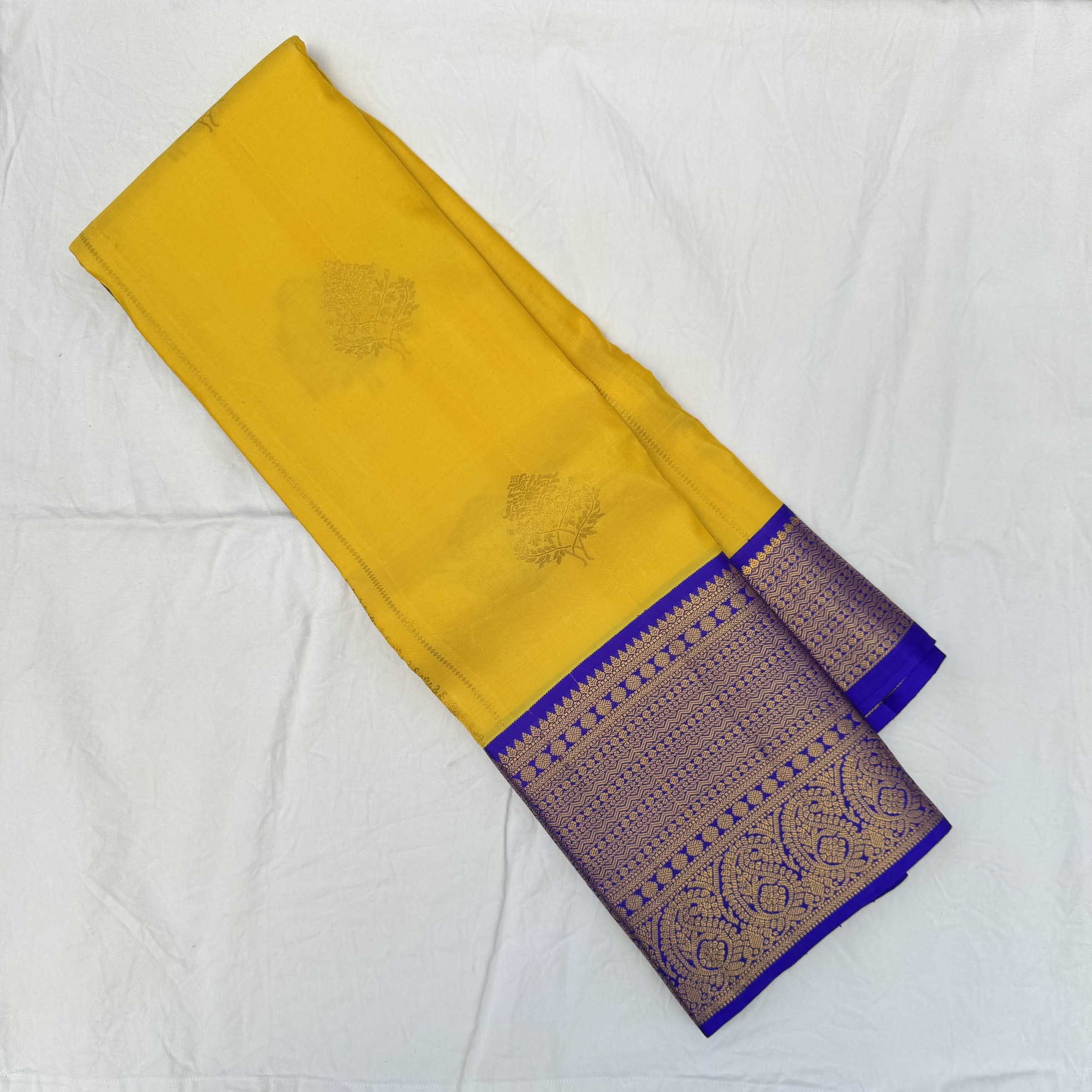 Lemon Yellow Kanchipuram Silk Saree Lemon Yellow Kanchipuram Silk Saree