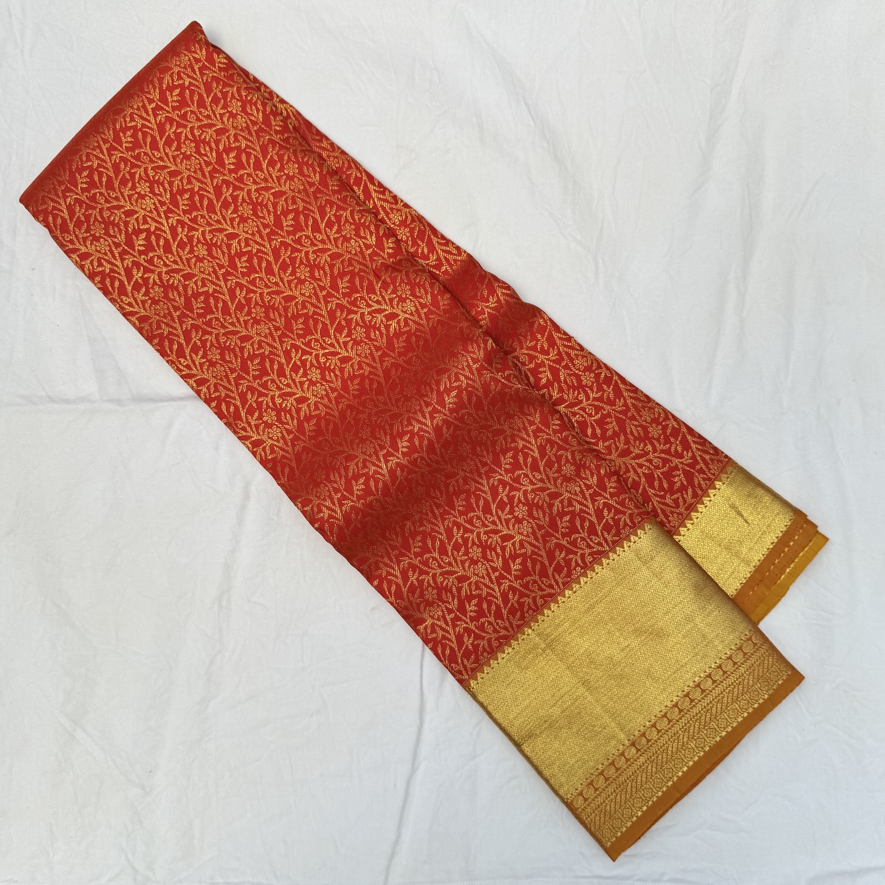 Salsa Red Kanchipuram Silk Saree Salsa Red Kanchipuram Silk Saree