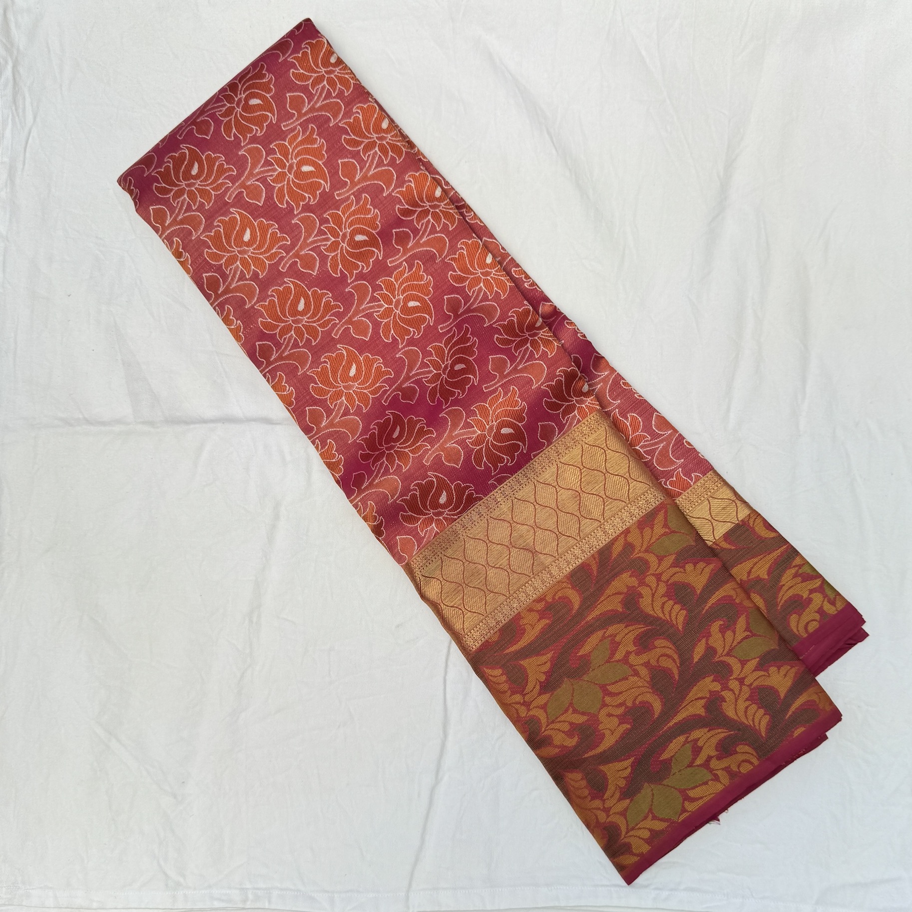 Tomato Red Kanchipuram Silk Saree Tomato Red Kanchipuram Silk Saree
