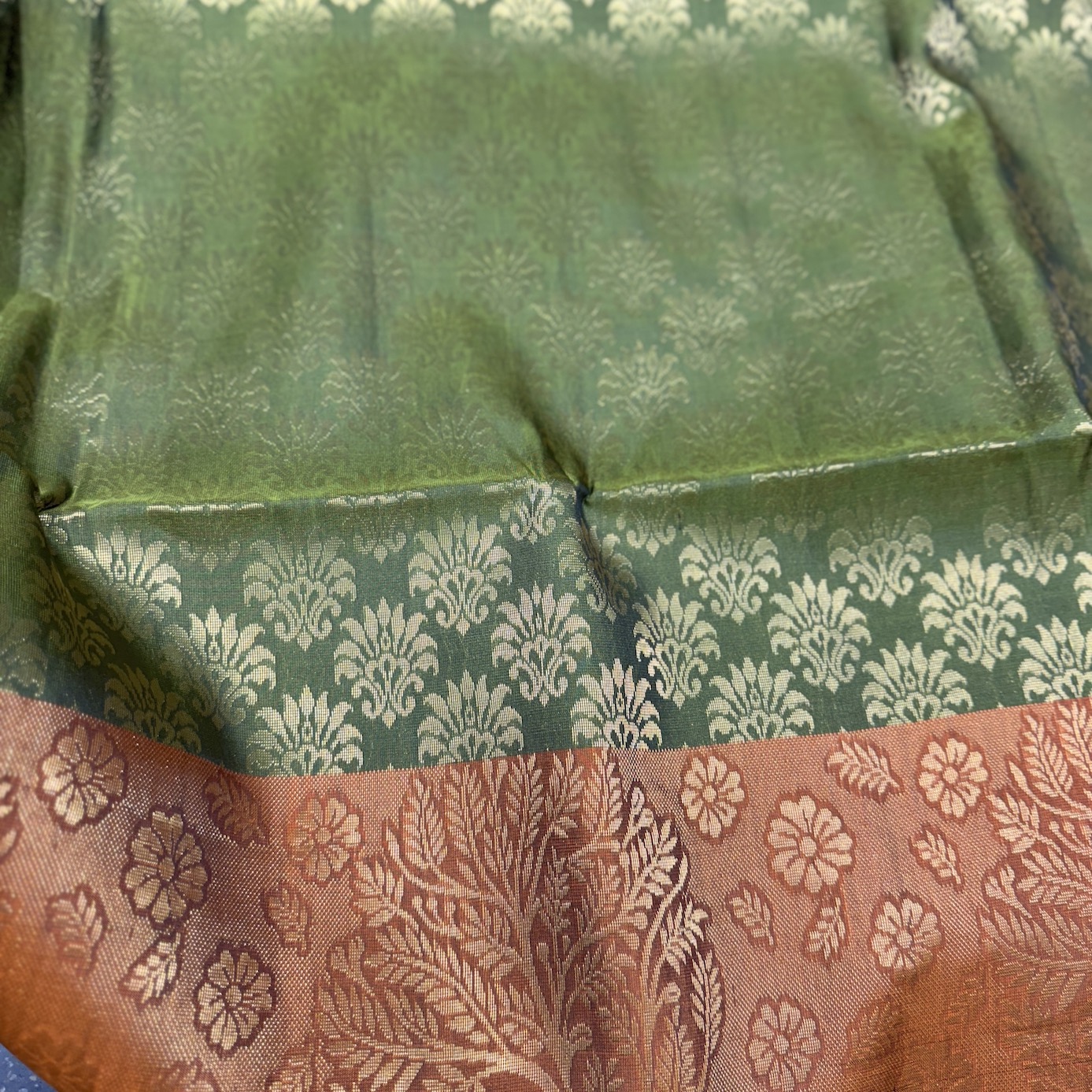 Grass Green Soft Silk Saree