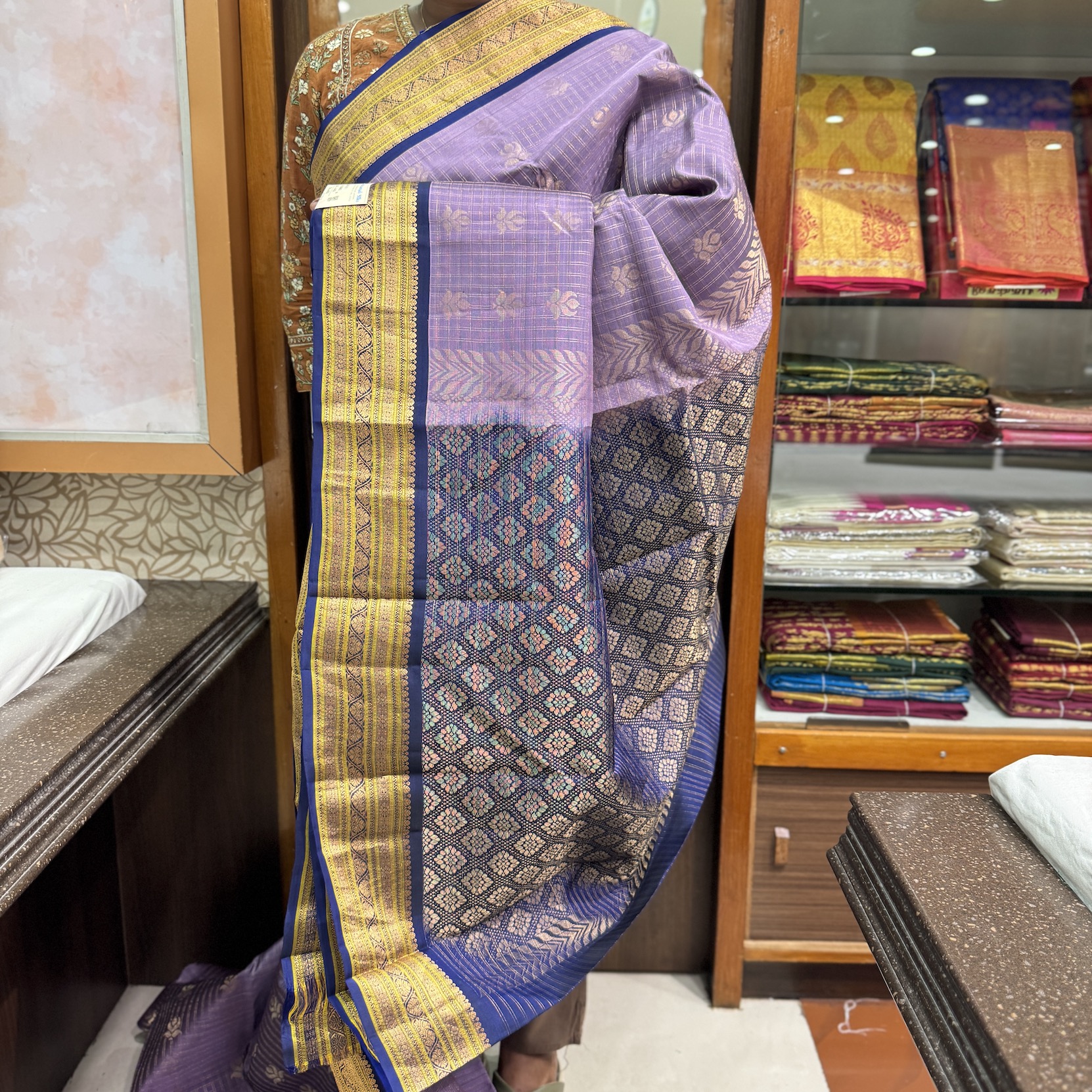 Mauve Kanchipuram Silk Saree