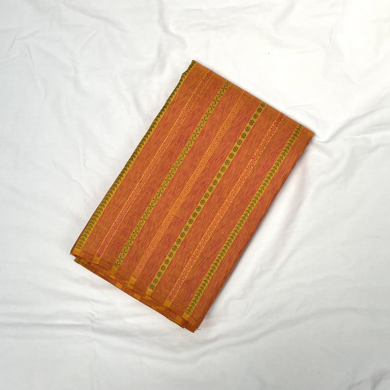 Tango Orange Kanchipuram with Scarlet Pink Tango Orange Kanchipuram with Scarlet Pink