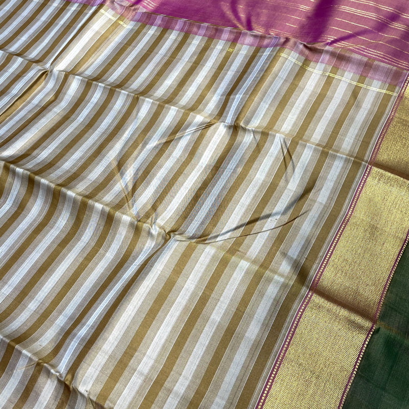 Cairo Brown Kanchipuram with Stone Creek Green Cairo Brown Kanchipuram with Stone Creek Green