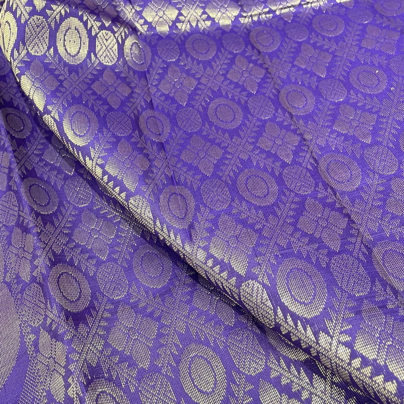 Twilight Pink Kanchipuram with Platinum Blue Twilight Pink Kanchipuram with Platinum Blue