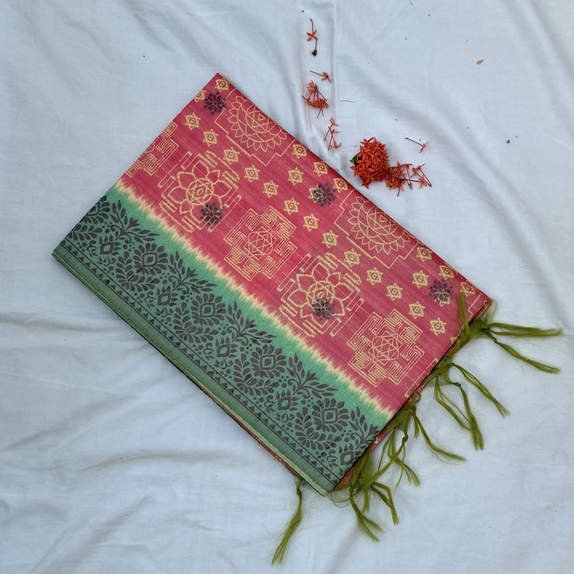 Rouge Pink Tussar Saree Rouge Pink Tussar Saree