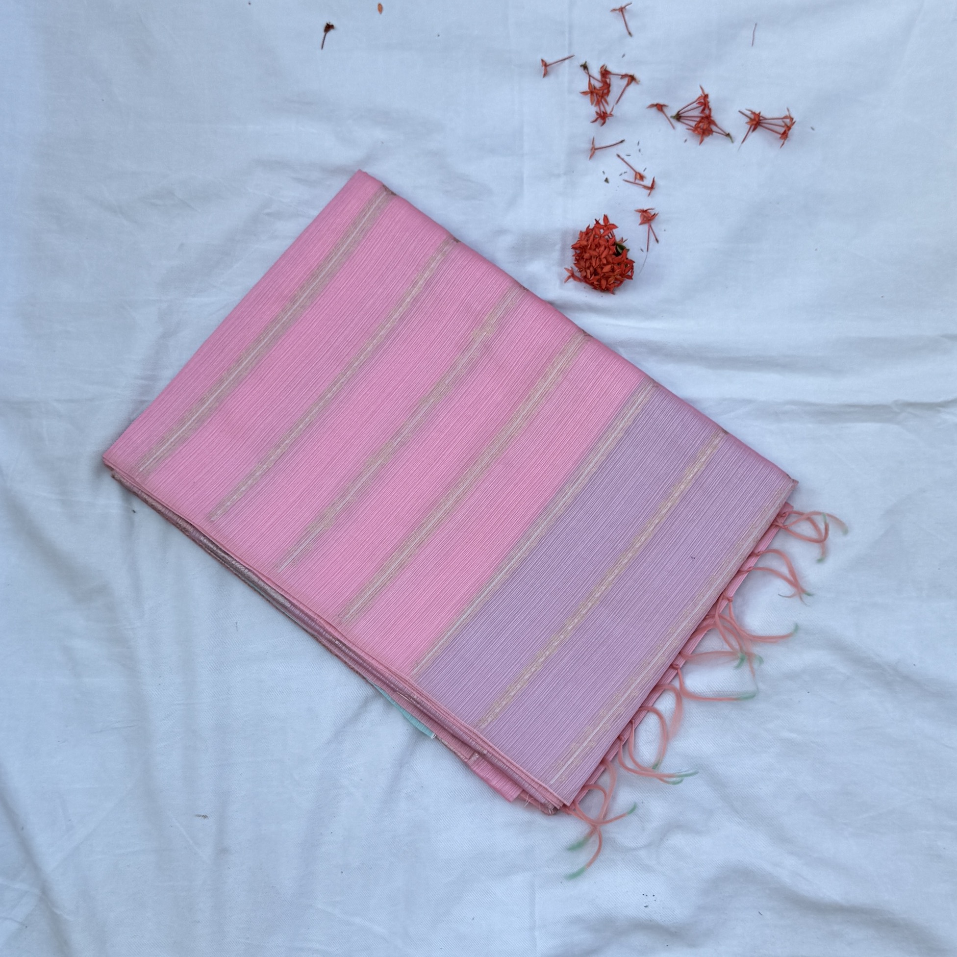 Petal Pink Tussar Saree Petal Pink Tussar Saree