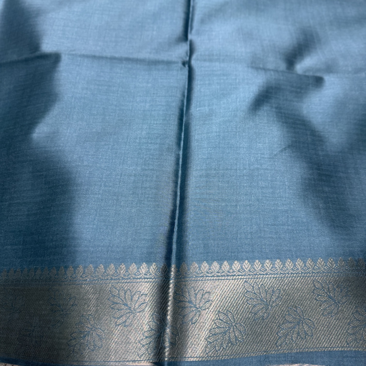 Song Blue Tussar Saree Song Blue Tussar Saree
