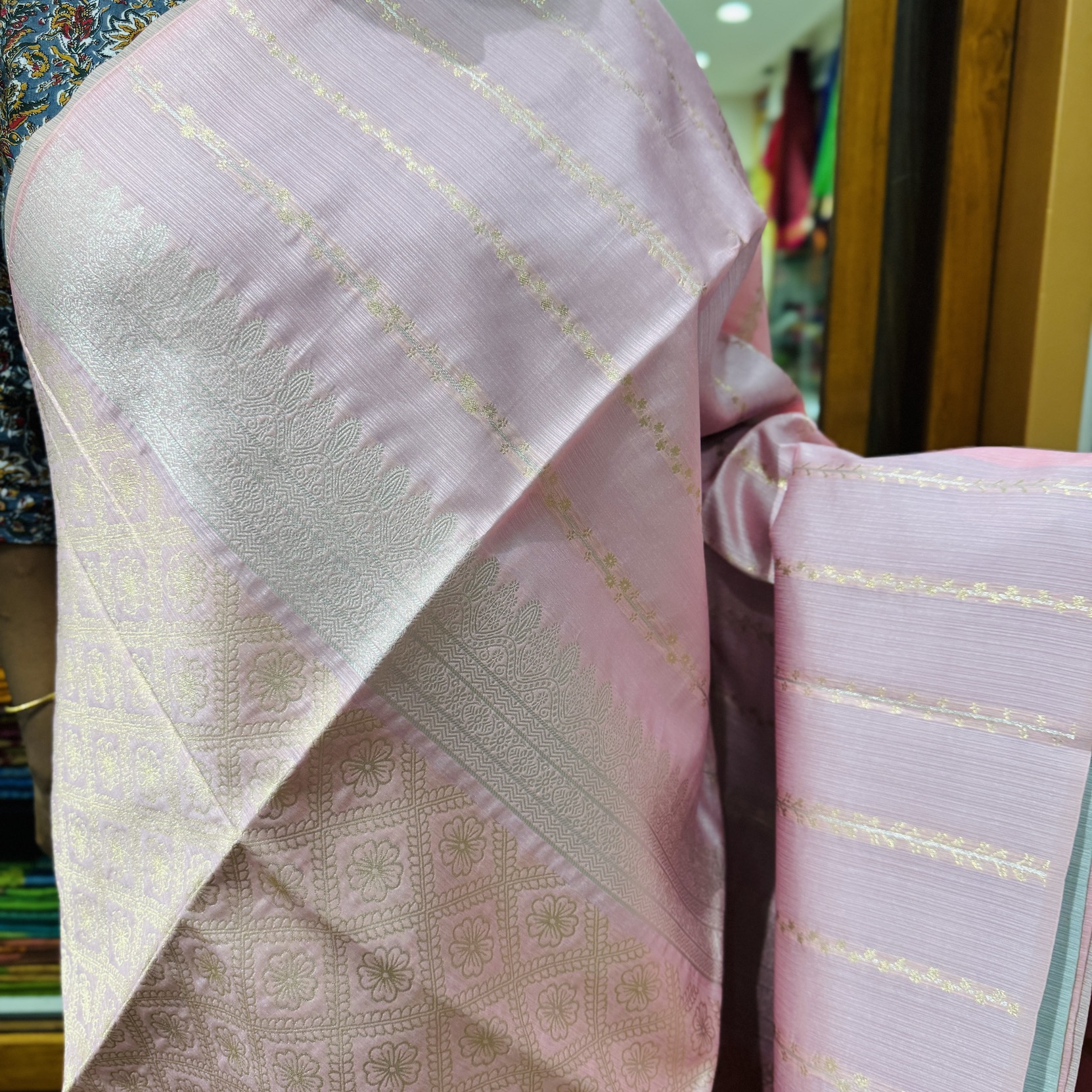 Petal Pink Tussar Saree Petal Pink Tussar Saree