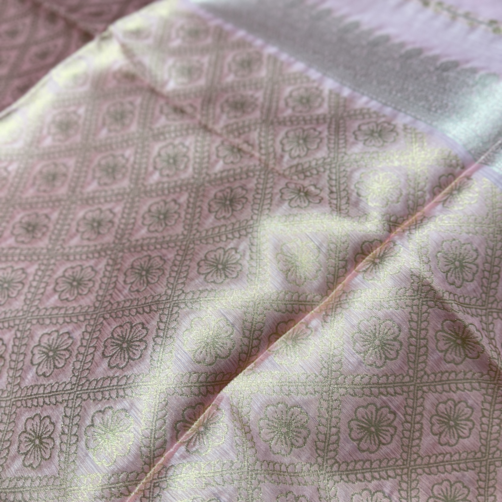 Petal Pink Tussar Saree Petal Pink Tussar Saree