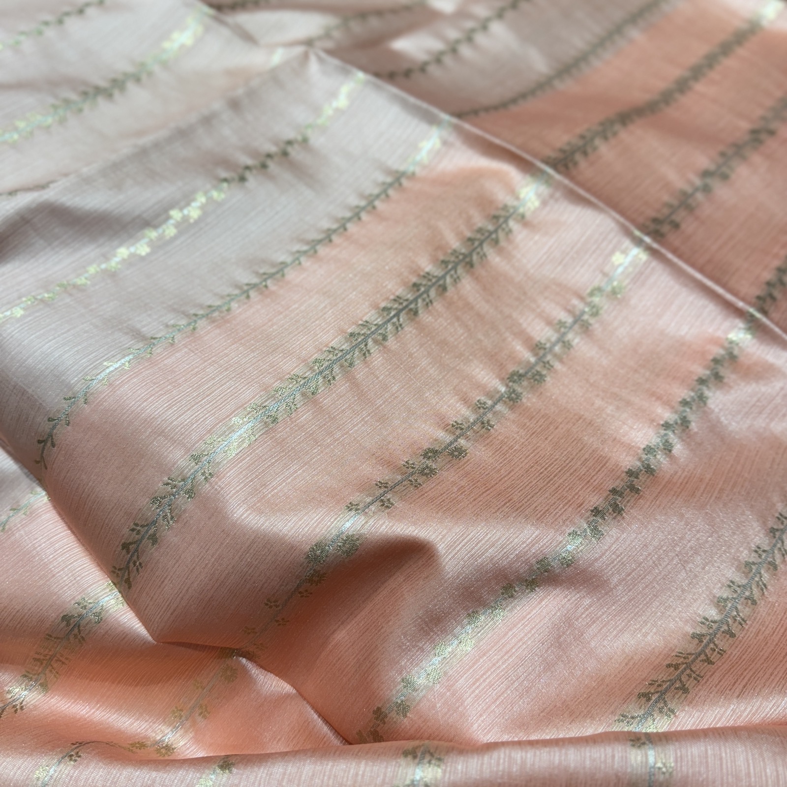 Petal Peach Tussar Saree Petal Peach Tussar Saree