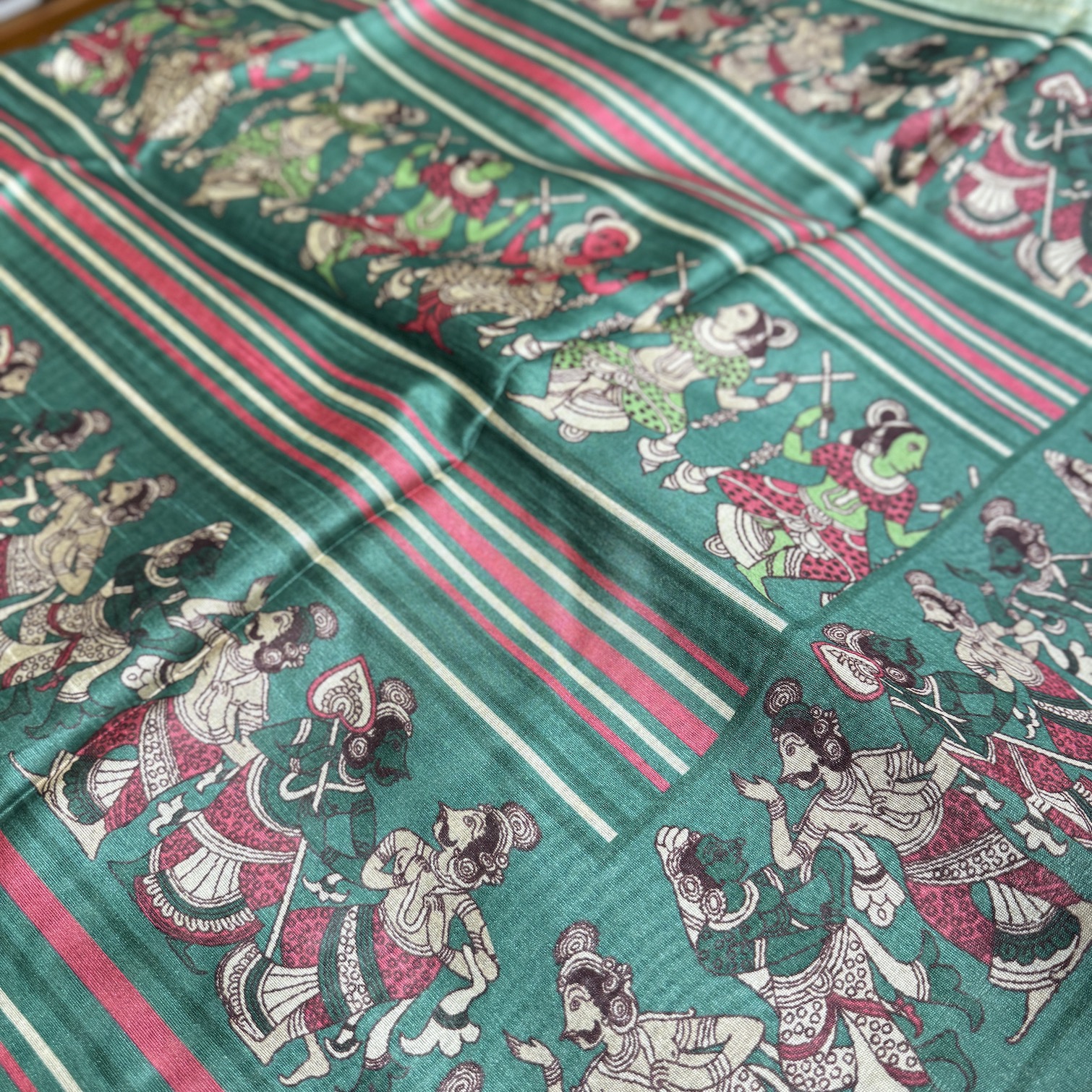Monsoon Green Chaapa Tussar Monsoon Green Chaapa Tussar