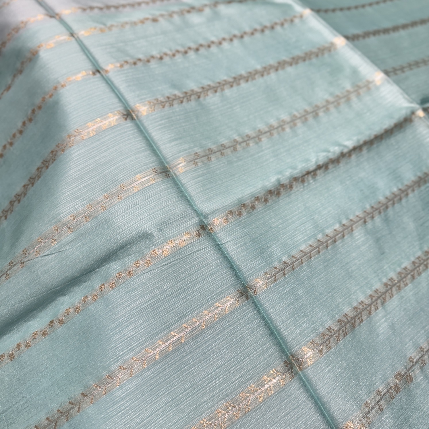 Sea Blue Tussar Saree Sea Blue Tussar Saree