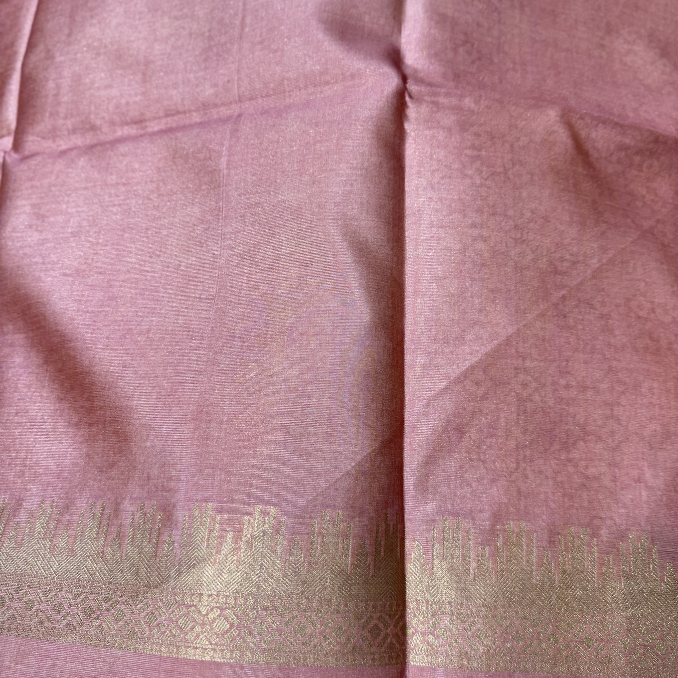 Silver Gray Chaapa Tussar Saree Silver Gray Chaapa Tussar Saree