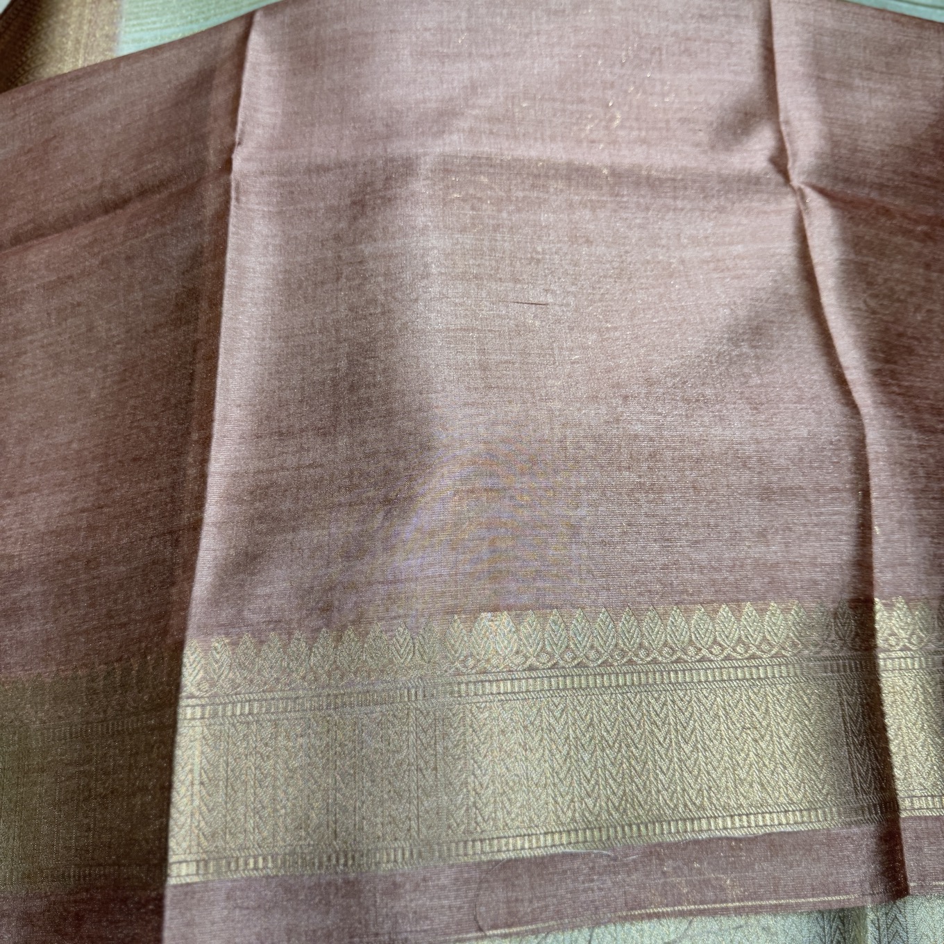 Metallic Gray Tussar Saree Metallic Gray Tussar Saree