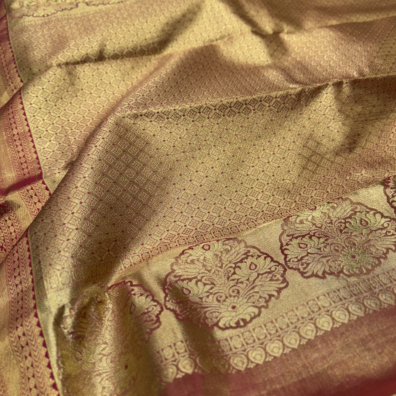 Kalamkari Style Kanjivaram Tissue Saree Kalamkari Style Kanjivaram Tissue Saree