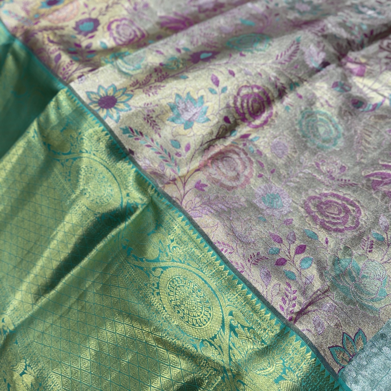 Pastel Kanjivaram Tissue Saree Pastel Kanjivaram Tissue Saree