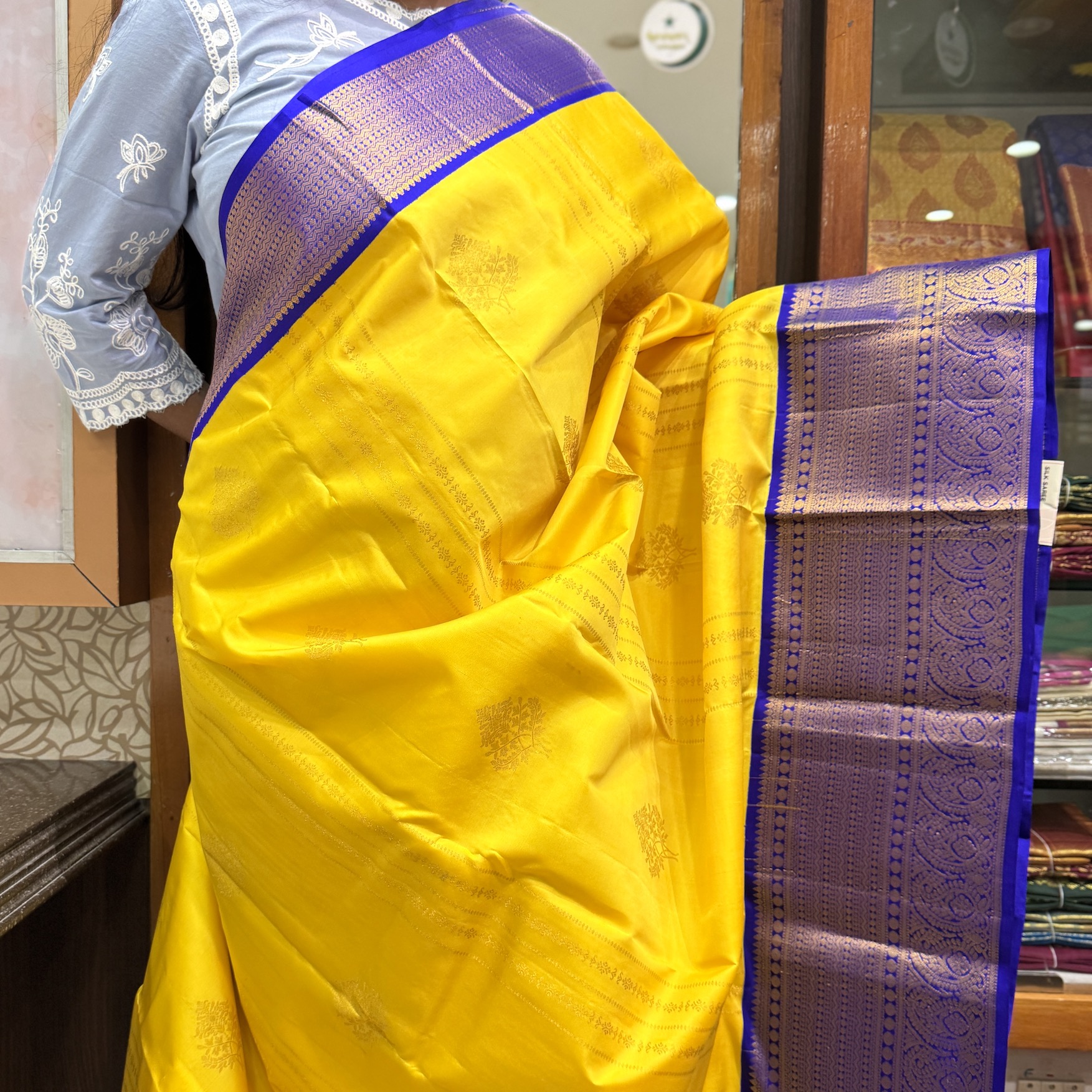 Lemon Yellow Kanchipuram Silk Saree Lemon Yellow Kanchipuram Silk Saree