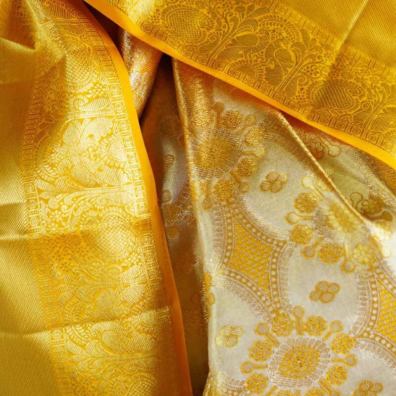 Victorian Gold Kanchipuram with Beat Zari Victorian Gold Kanchipuram with Beat Zari